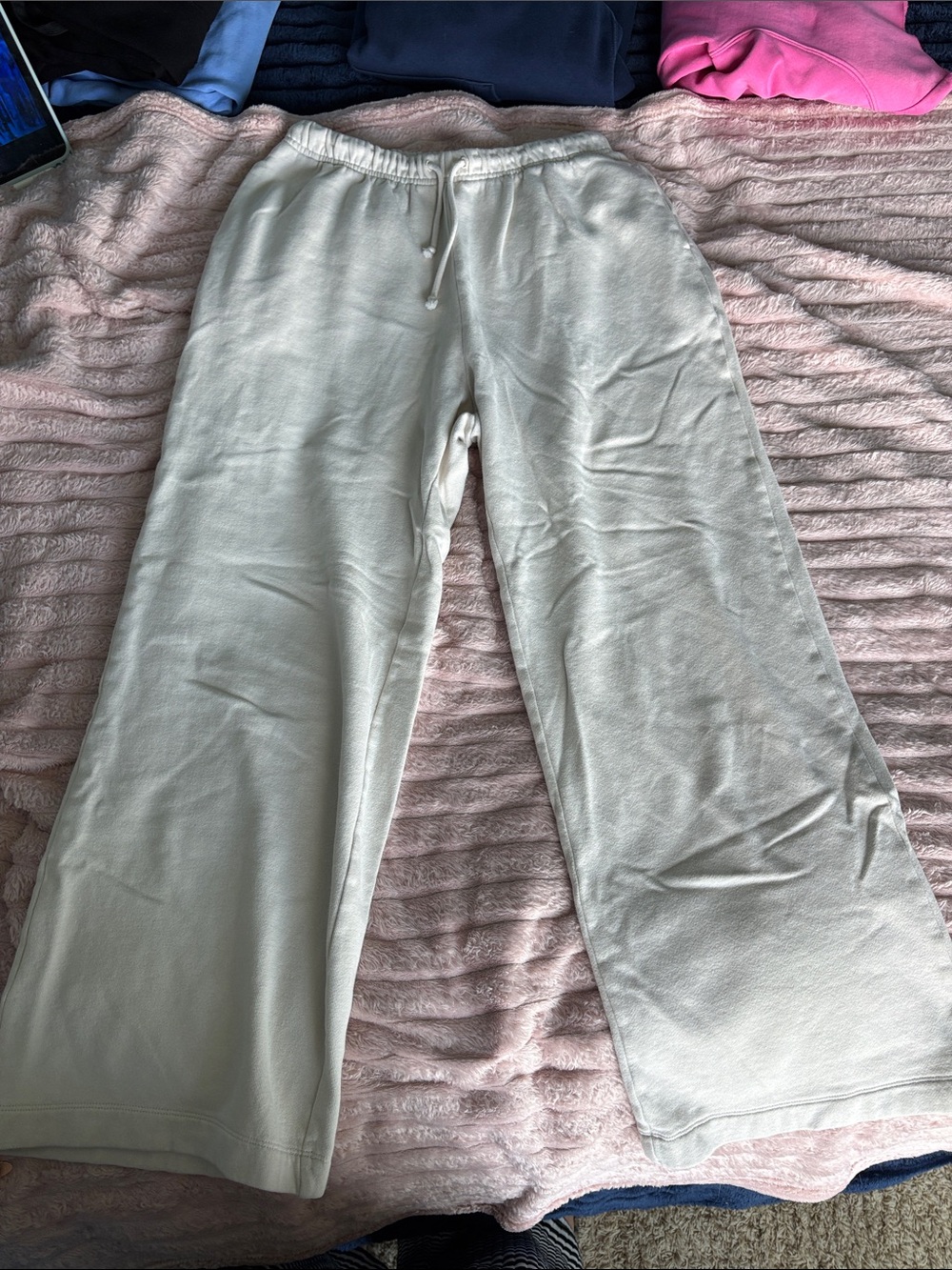 Old Navy Cream Wide Leg Lounge Pants